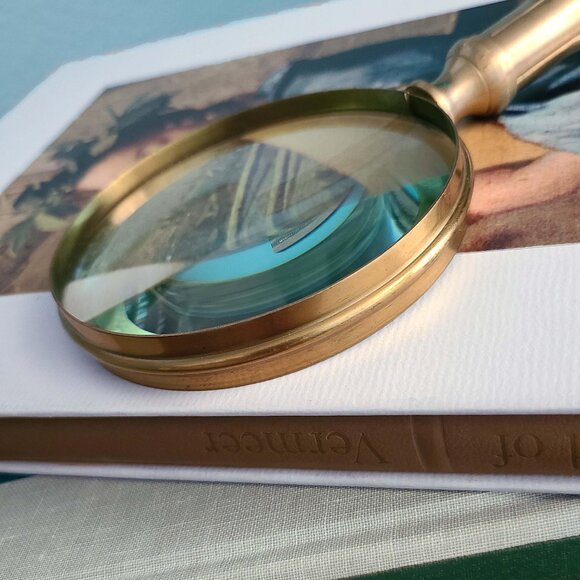 MAGNIFYING GLASS ~ Objet d’art Victorian Era Reproduction - Picture 3 of 9